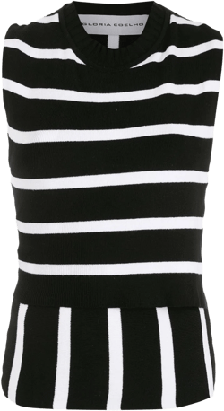 striped sleeveless top