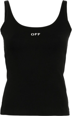 Off Stamp ribbed-knit tank top