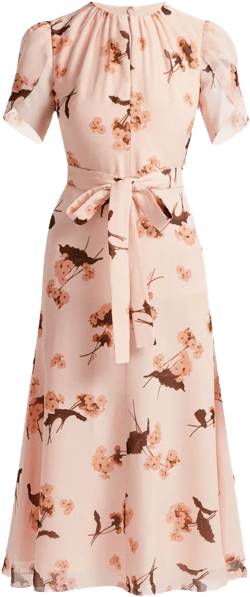 short-sleeve midi dress