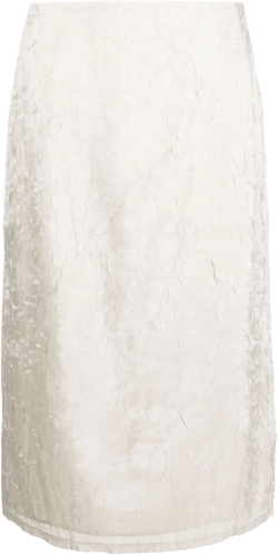 crushed-velvet midi skirt