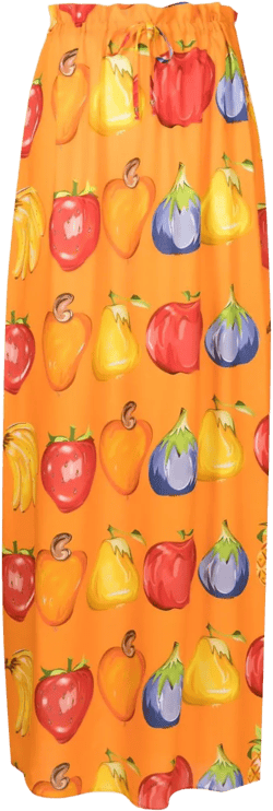graphic-print maxi skirt