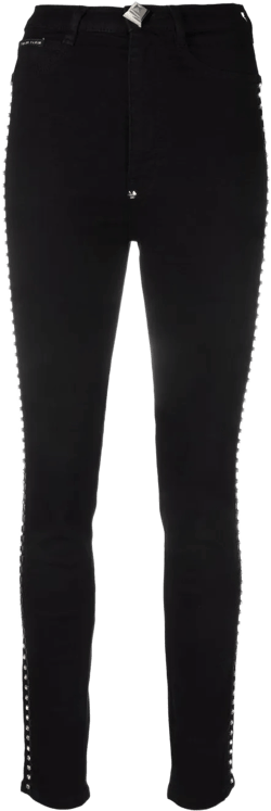 Crystal super high-waist skinny jeans