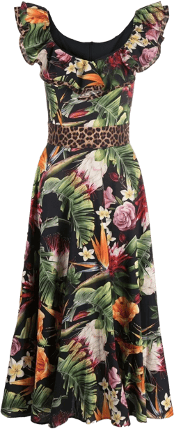 floral-print maxi dress