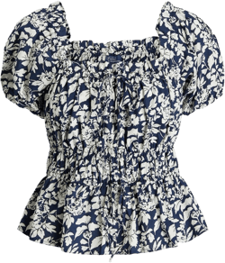 PRT 60/1 COTTN PPLN-SS ASPN TP-SHORT SLEEVE-BLOUSE