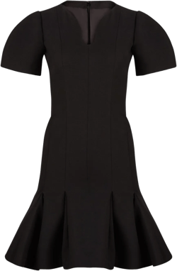 peplum-hem wool dress