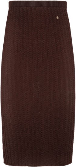 cable-knit midi skirt