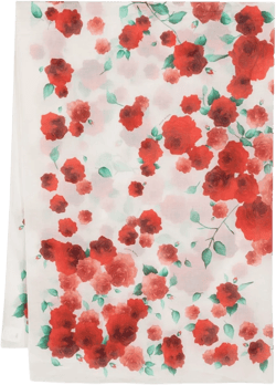 floral-print silk scarf
