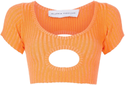 cropped cut-out detail top