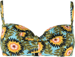 Bellini floral-print bikini top