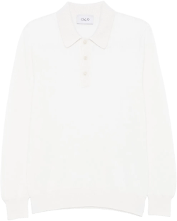 fine-ribbed polo shirt