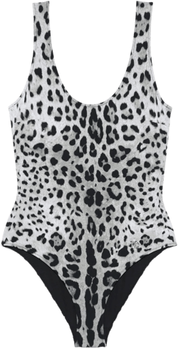 leopard-print swimsuit