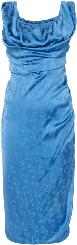 safety-pin jacquard midi dress