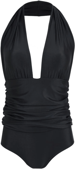 draped swimsuit