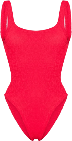 low-back textured swimsuit