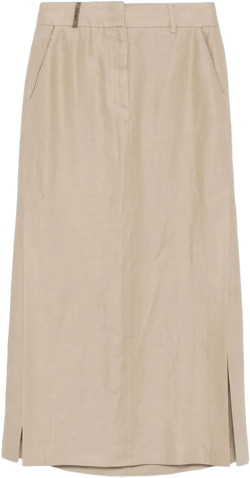 bead-embellished midi skirt