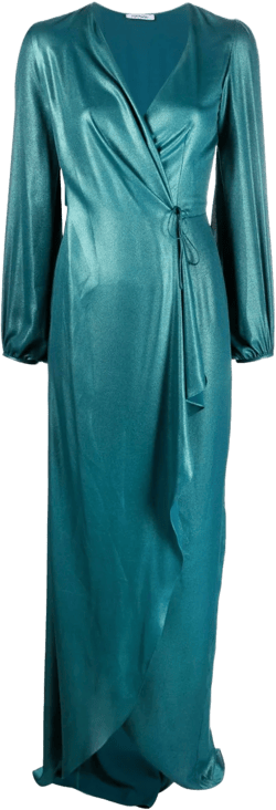 Crush wrap maxi dress