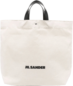 logo-print cotton tote bag