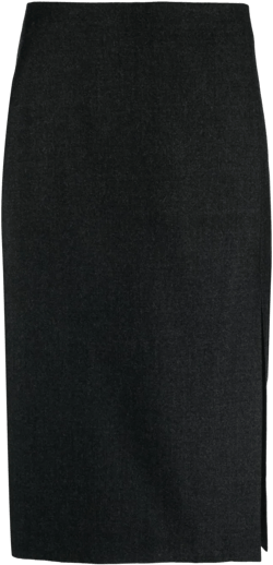 high-waisted virgin wool skirt 