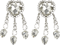 heart crystal-embellished earrings