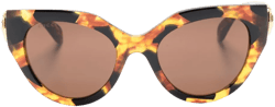 logo-plaque cat eye-frame sunglasses