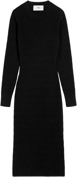 pointelle midi-dress