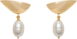 Lady Grey Pearl Lobe Earrings For Women