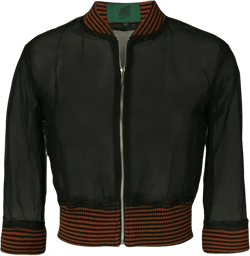 sheer bomber jacket