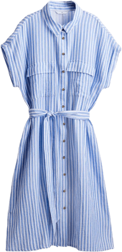 Tie-belt Shirt Dress