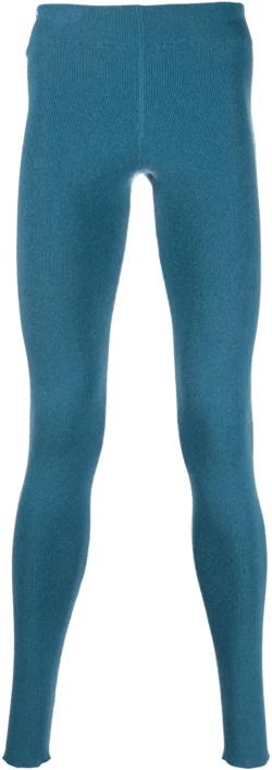 rainbow-stitch fine-ribbed leggings