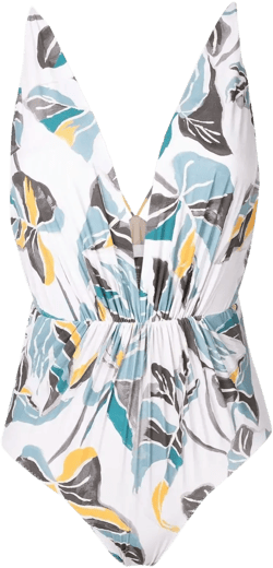 Maio leaf-print one-piece