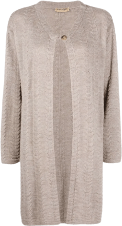 1990s round-neck knitted cardigan