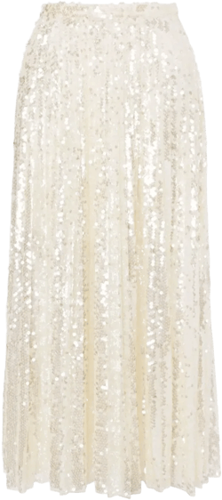 sequin-embellished midi skirt