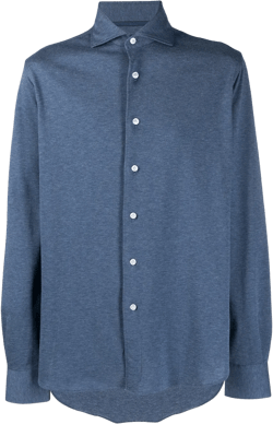 spread collar piqué shirt