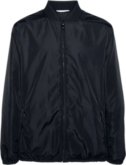 Zip-up Padded Bomber Jacket In Blue