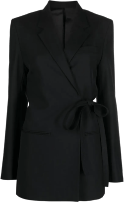 double-breasted wrap blazer