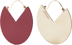 90º two-tone drop earrings