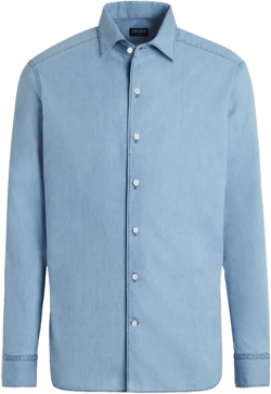 bleached-denim shirt