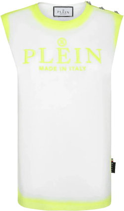 logo-embroidered cotton tank top