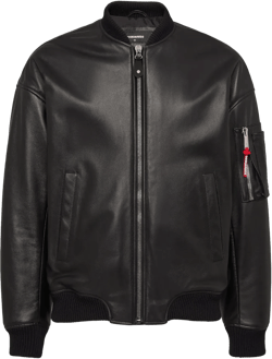 leather bomber jacket