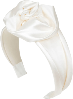 Rosalina floral-appliquéd silk headband