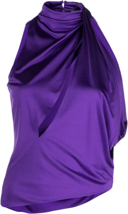 slash-detail halterneck top