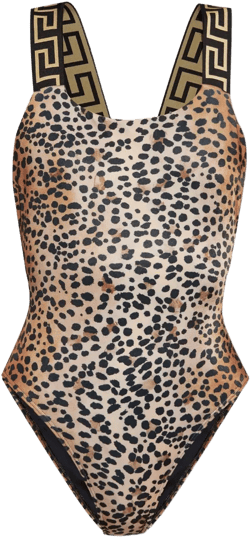 leopard-print swimsuit
