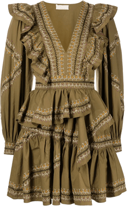 Anais embroidered evening dress