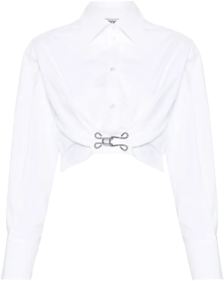 poplin cropped shirt