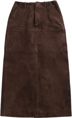suede midi skirt