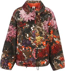 Floral Print Bomber Jacket In Multicolour