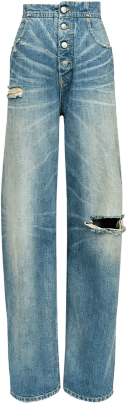 distressed straight jeans