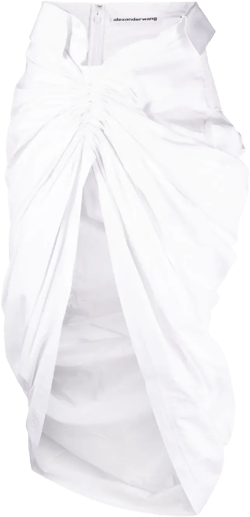 asymmetric midi skirt