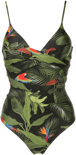 Bianca leaf-print swimsuit