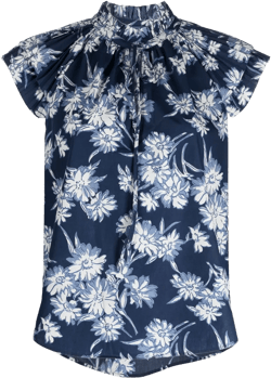 floral-print blouse
